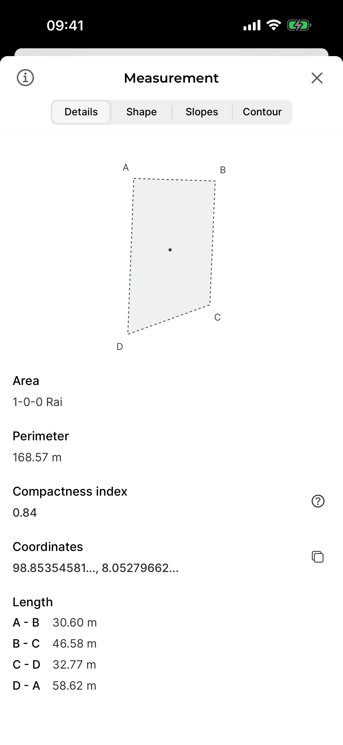 Measure land area